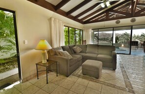 Smart TV, DVD player, ping pong, books