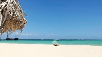 Sun-loungers, beach towels