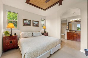 3 bedrooms, desk, iron/ironing board, travel cot