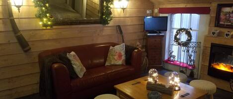 Televisor i llar de foc