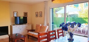 Televisie en een open haard