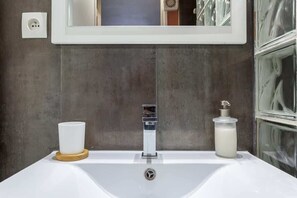 Ducha, secador de pelo, toallas