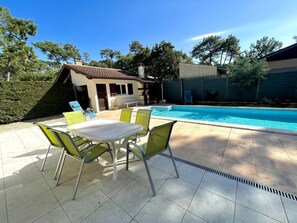 A heated pool