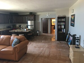 Televisión, chimenea, videojuegos y reproductor de DVD 