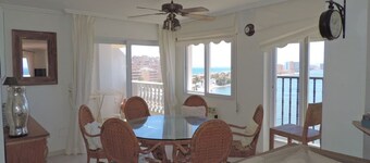 Terrasse panoramique  avec vue à 220° sur le Mar Menor, et au loin Cabo de Palos