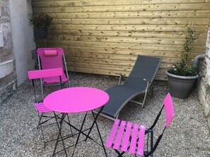 Terrace/patio - The Lieutenance, 45m2, terrace, WIFI, Honfleur center (Honfleur)