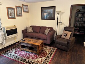 Smart TV, DVD player, books, video library