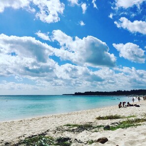 Chaises longues, serviettes de plage