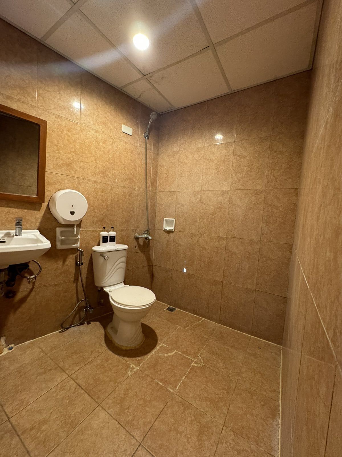 twin room | bathroom | shower, free toiletries, bidet, towels