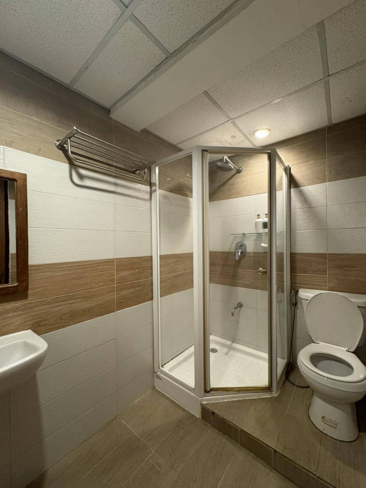 classic room | bathroom | shower, free toiletries, bidet, towels