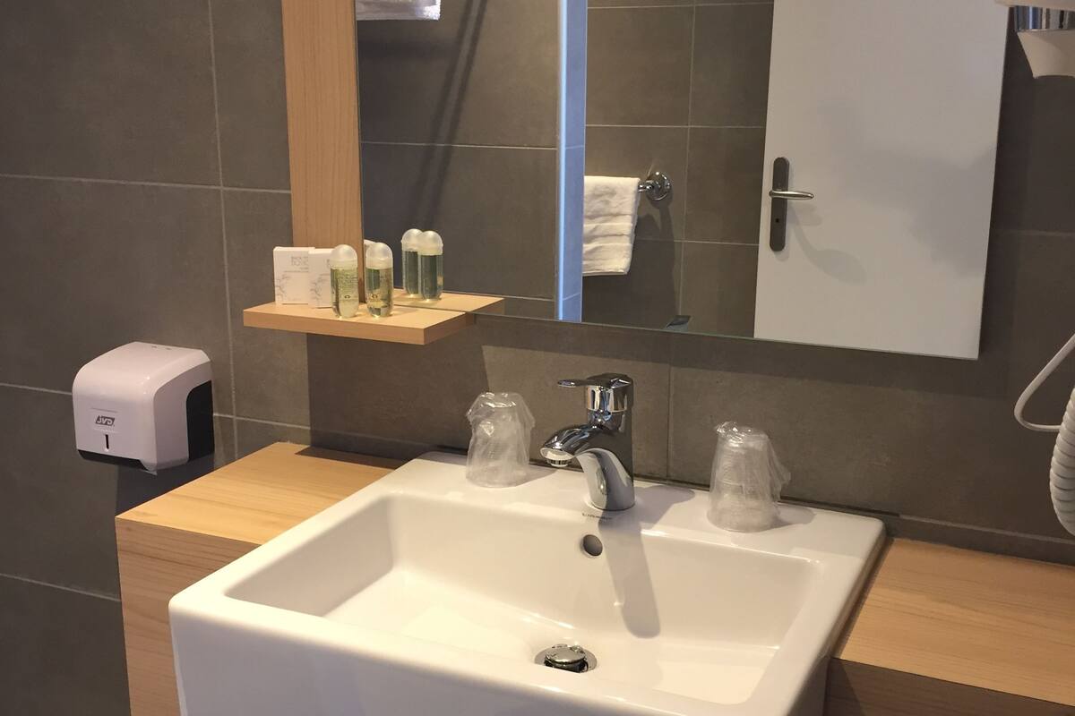double room | bathroom | shower, free toiletries, towels