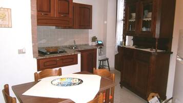 Appartamento, 1 camera da letto (1 floor ) | Cucina privata | Frigorifero, piano cottura, pentole/stoviglie/utensili