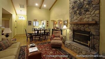 House | Living area | TV, fireplace