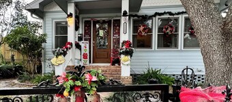 After beach time come back to an outdoor soaking tub in privacy fenced back yard