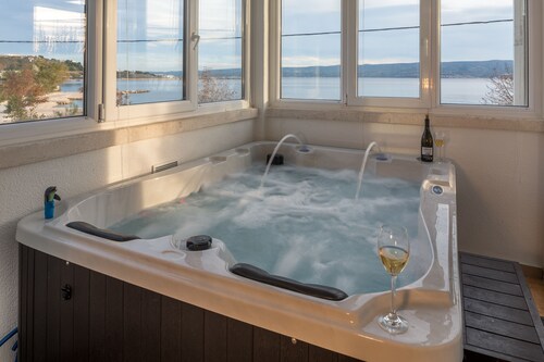 Villa Lux**** NEW with Whirlpool, big terrace, Sea View, beachfront, by Split 1