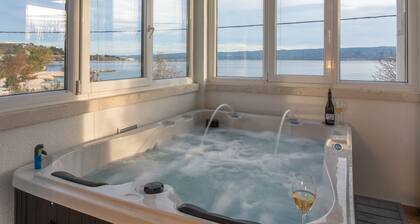 Villa Lux**** NEW with Whirlpool, big terrace, Sea View, beachfront, by Split 1