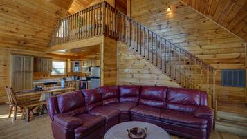 Smart TV, fireplace, DVD player