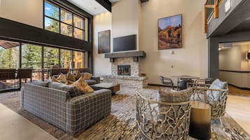 TV, fireplace, DVD player