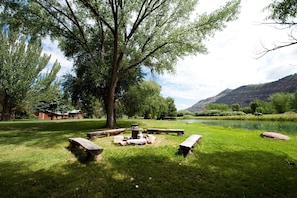 Property grounds - Cabin on Private Ranch on the Animas River - Stocked Pond (Durango)