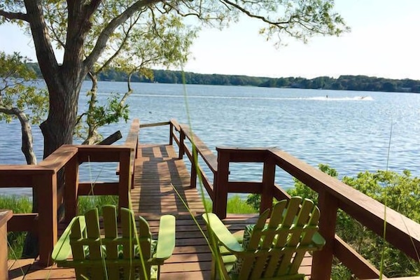 Have your morning coffee or an evening glass of wine on the Adirondack chairs