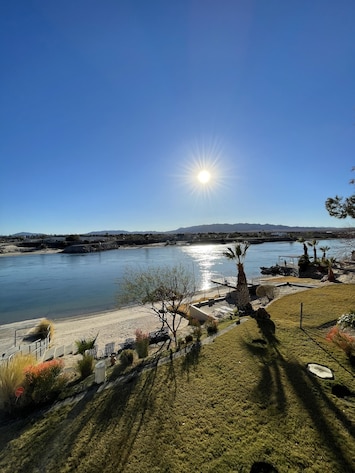 Front Yard and Private Beach