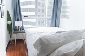 Exclusive Duplex, 2 Bedrooms, 2 Bathrooms, City View | Premium bedding, individually decorated, individually furnished, desk - Indigo BGC @ Fort Victoria (Taguig)