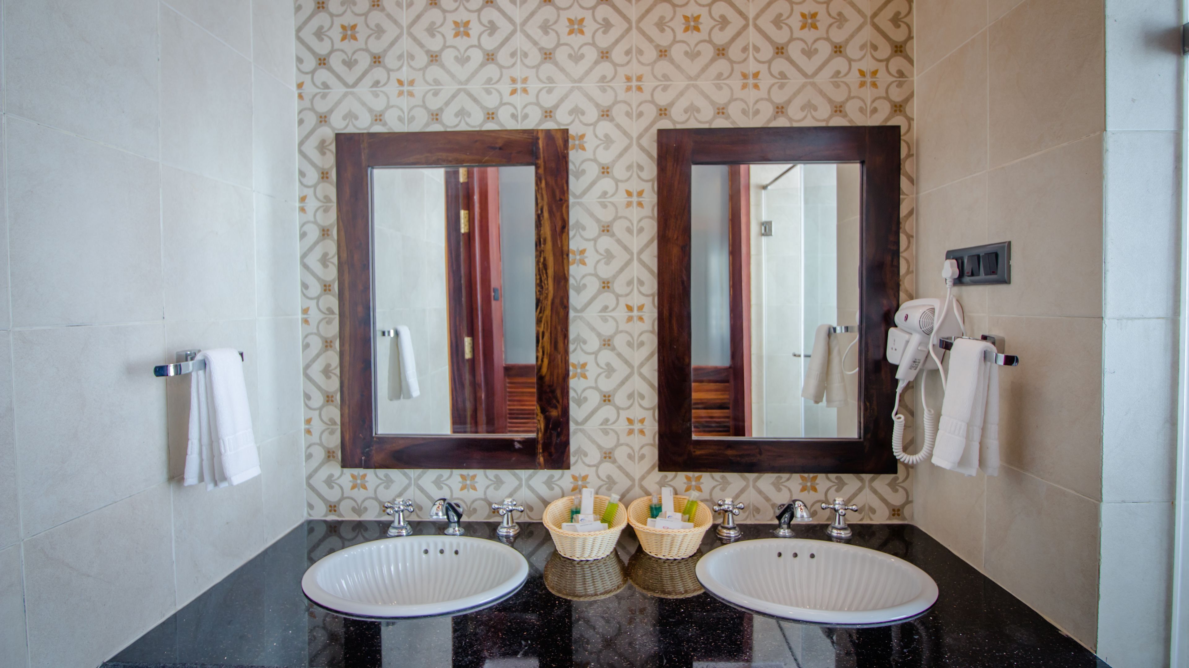 Bathroom | Shower, free toiletries, bathrobes, towels