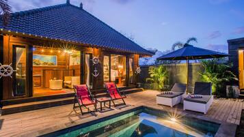 Deluxe Villa, Pool View (2 Bed Rooms) | Terrace/patio