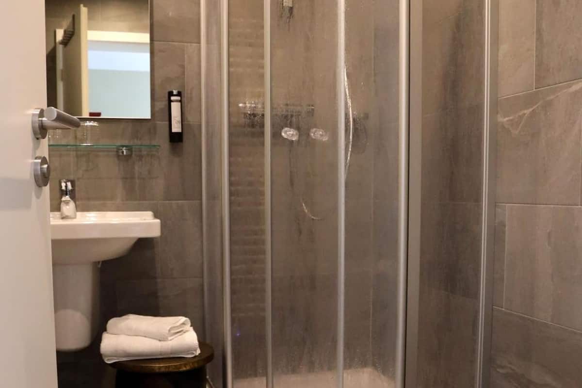 free toiletries, hair dryer, towels