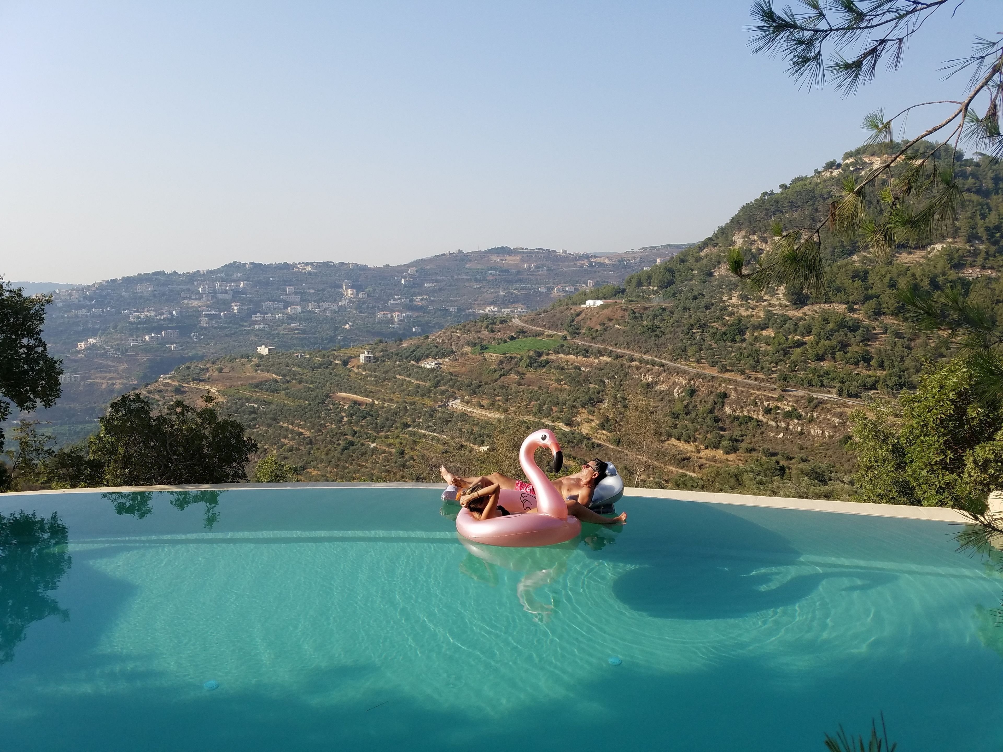 2 outdoor pools, an infinity pool, sun loungers