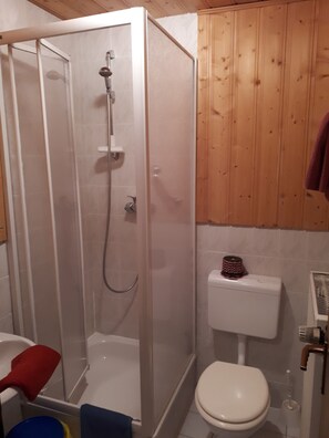 Single Room | Bathroom | Shower, hair dryer, towels, soap