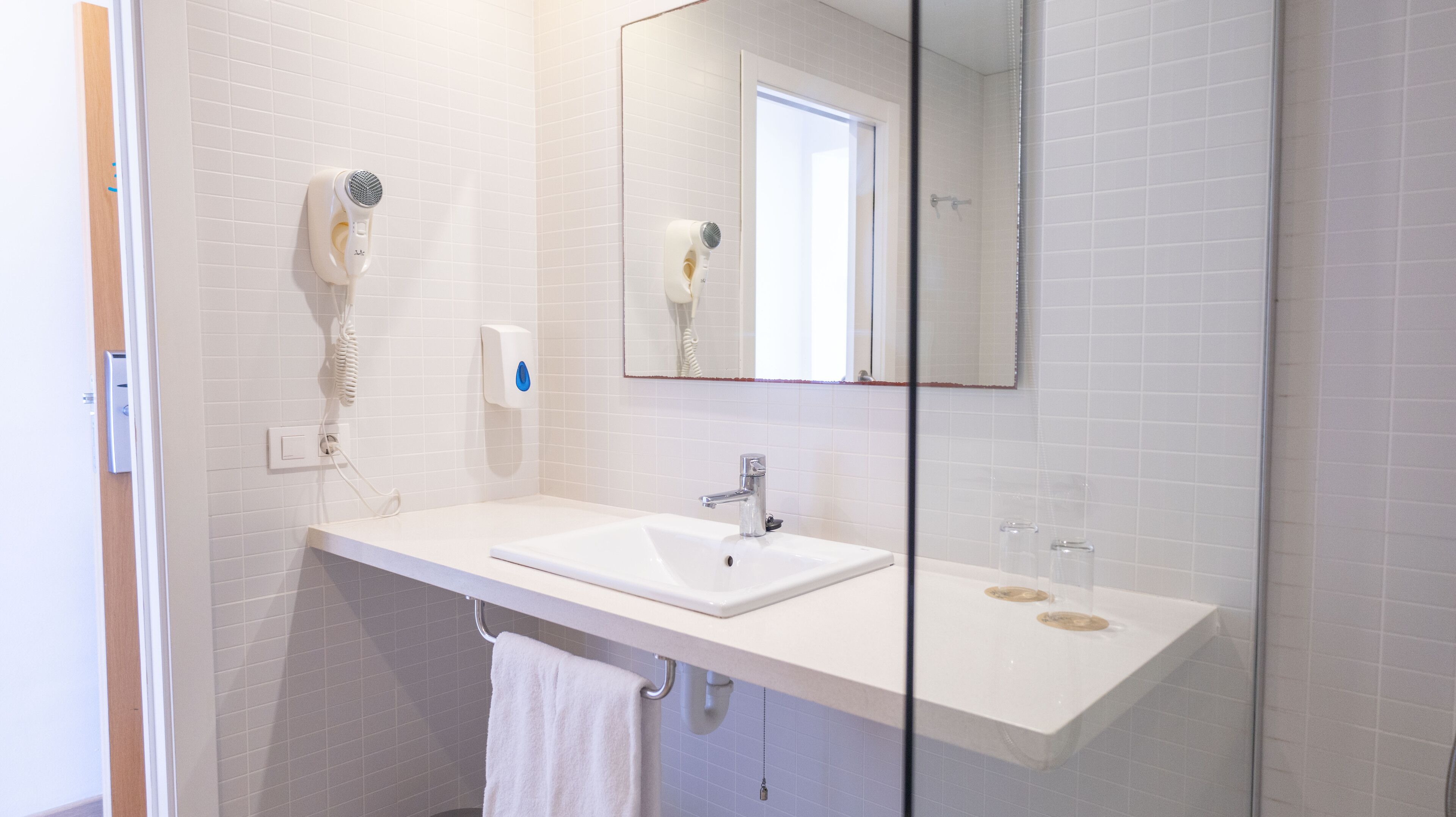 Free toiletries, hair dryer, towels