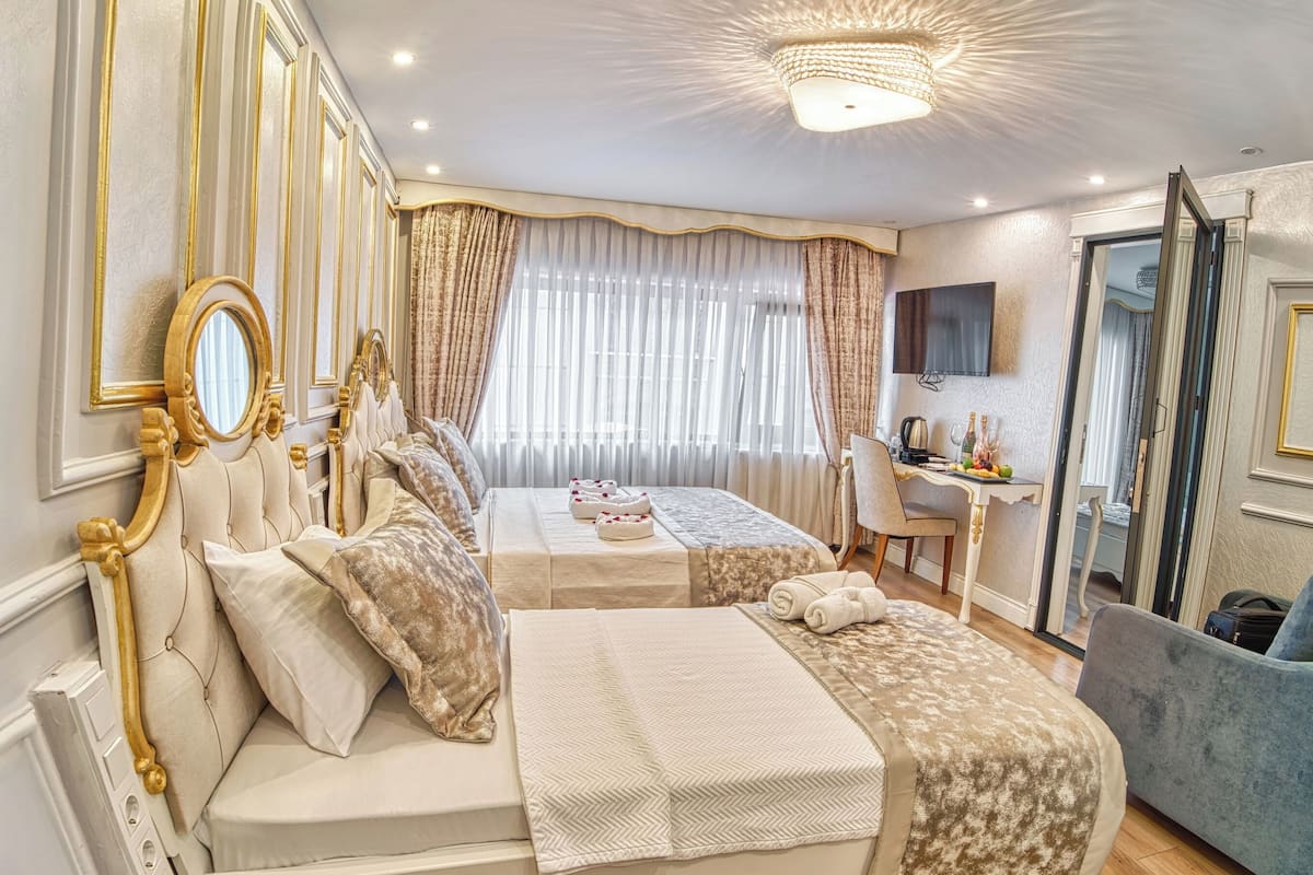 Connecting Family Room | 1 間臥室、埃及棉床單、高級寢具、迷你吧