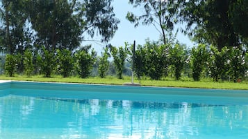 Piscine extérieure (ouverte en saison), parasols de plage