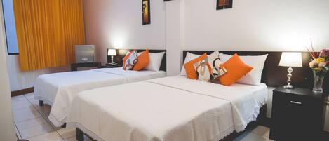 Superior Twin Room, 2 Double Beds | Premium bedding, down comforters, pillowtop beds, desk