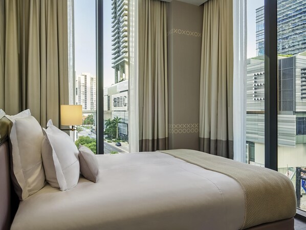 Premium bedding, minibar, in-room safe, laptop workspace
