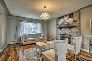 TV, fireplace, DVD player