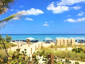 The beach just steps away from the condo.
