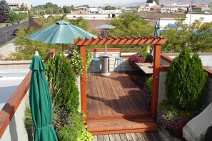 Terrace/patio - Walkable Downtown Logan Apartment w/ Rooftop Deck (Logan)