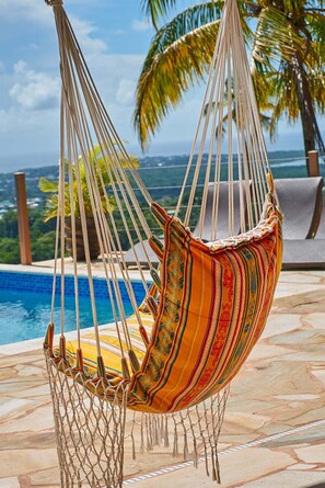 Panorama villa, 6 slaapkamers, uitzicht op oceaan | Verduisterende gordijnen, reisbedje, gratis wifi, beddengoed