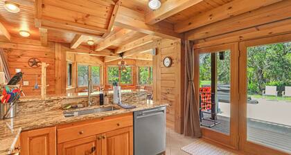 Hirsimökki, joka asuu Blancossa - nyt lämmitetty uima-allas! (Maksua sovelletaan, jos lämmitystä pyydetään