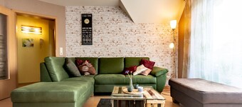 FeWo nid de cigogne maison de ville marchandises-grande terrasse sur le toit, 3 chambres, 2 salles de bains 