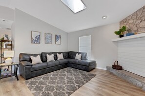 Smart TV, fireplace, video games, toys