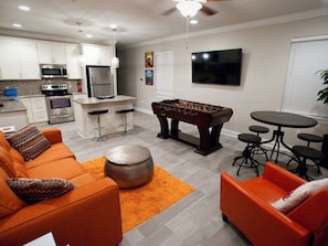 TV, video games, foosball