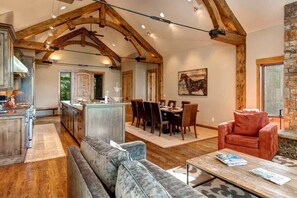 TV, fireplace, offices