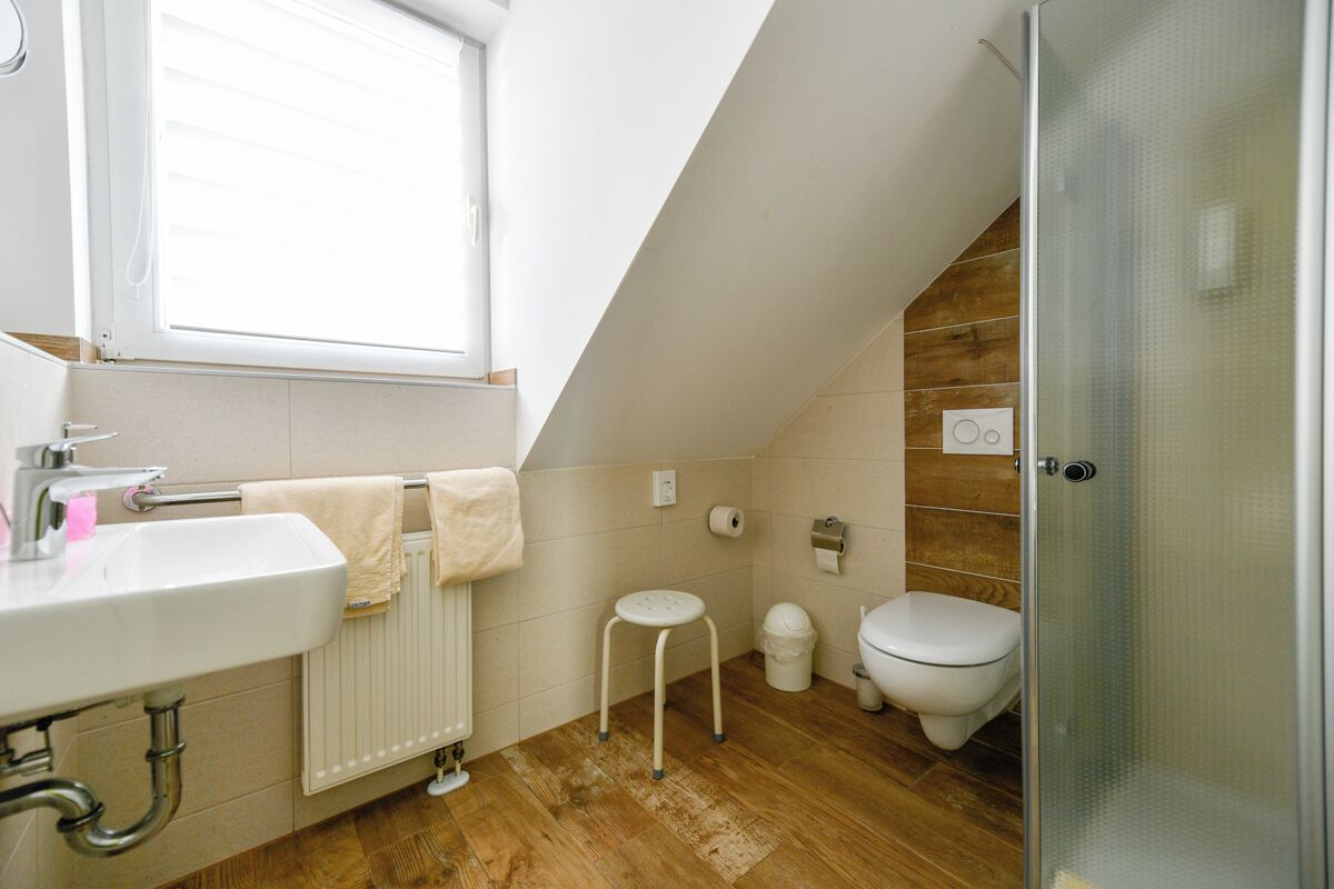 single room | bathroom | shower, hair dryer, towels