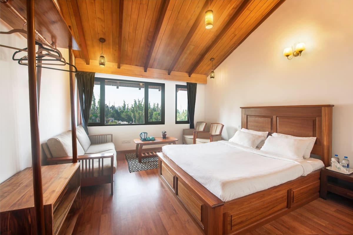 family suite with fireplace | 1 bedroom, desk, iron/ironing board, rollaway beds