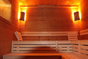 Sauna, hot stone massages, body wraps, body scrubs, facials