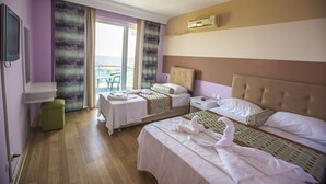 Standard Room, Sea View | Desk, iron/ironing board (on request), WiFi (free), bed sheets - Grand Hermes Hotel (Anamur)