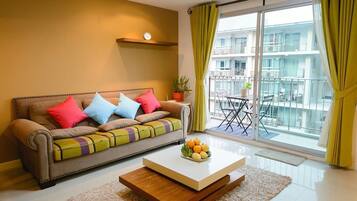 Two Bedrooms Apartment  | Living area | Flat-screen TV